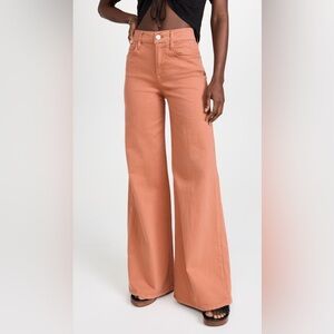 FRAME Le Palazzo high-rise wide-leg jeans size 28 in Terracotta Orange